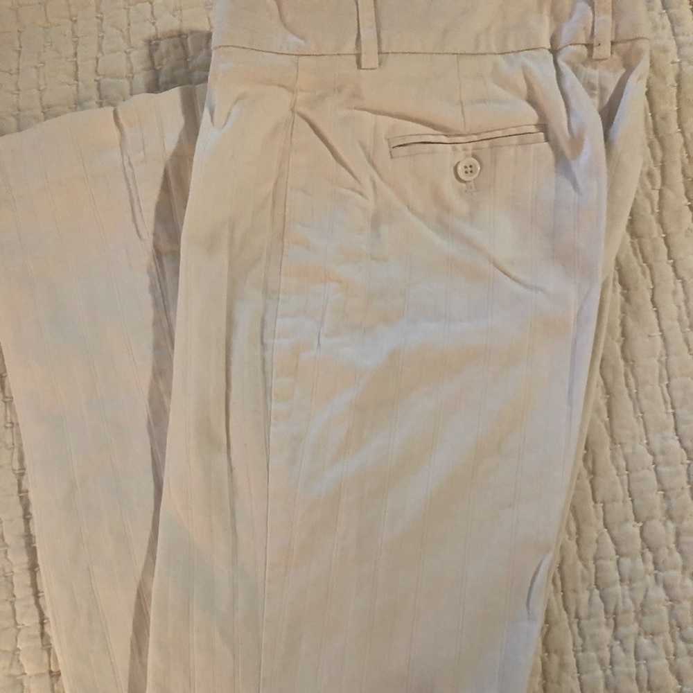 Express Editor White on White Pinstripe Dress Pants-Size 2. Nice pants.